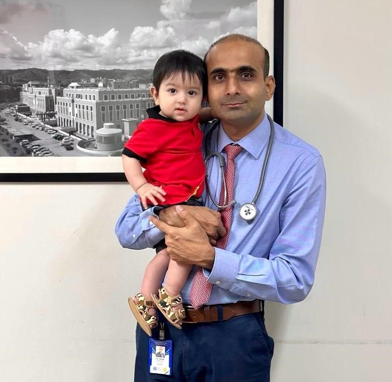 Dr. Yasser Masood with patient